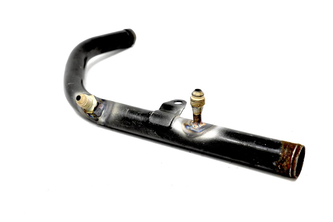 EX250 coolant pipe modifed with AN fittings for water cooled turbo