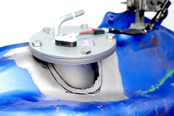 Intergrated fuel pump for EFI motorcycle conversion