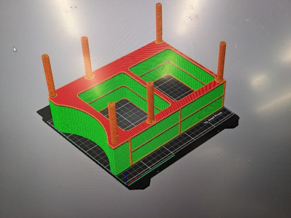 Hard drive caddy in Prusa Slicer