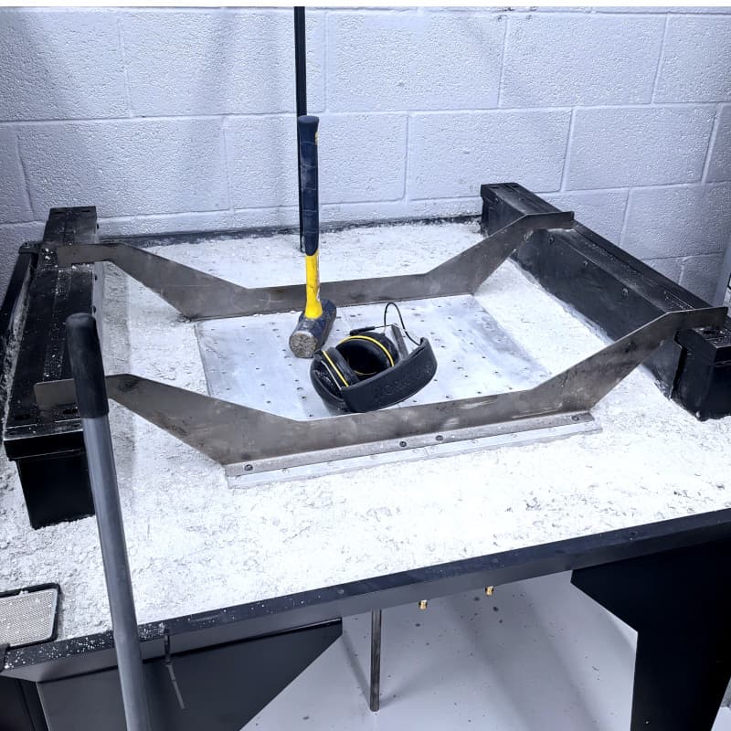 Concrete CNC machine base